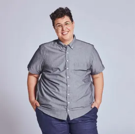Pepper Gray Chambray Short-Sleeve Shirt