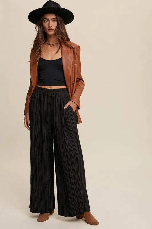Pleated High Waist Wide Leg Pants-Chic Comfortable, and effortlessly Sylish