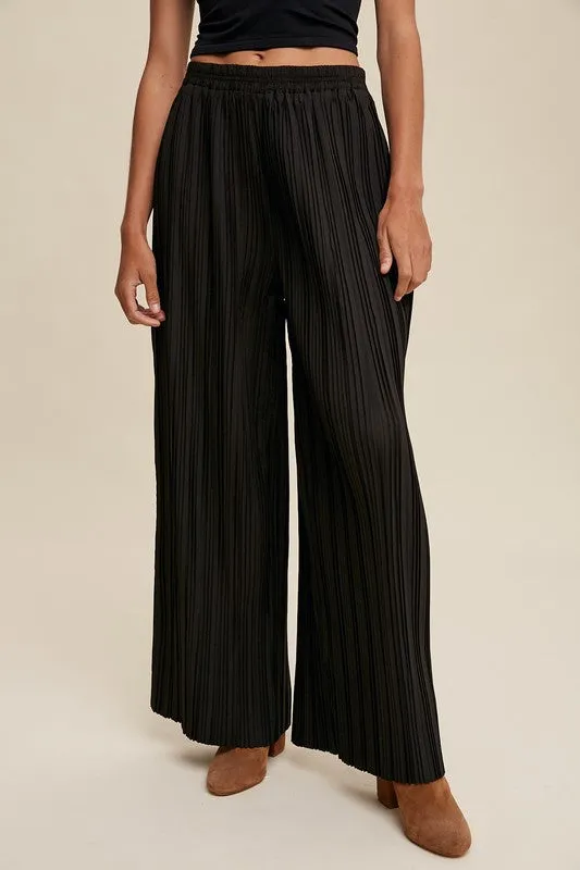 Pleated High Waist Wide Leg Pants-Chic Comfortable, and effortlessly Sylish