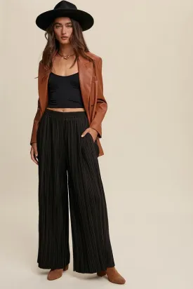 Pleated High Waist Wide Leg Pants-Chic Comfortable, and effortlessly Sylish