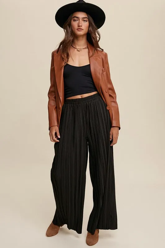 Pleated High Waist Wide Leg Pants-Chic Comfortable, and effortlessly Sylish
