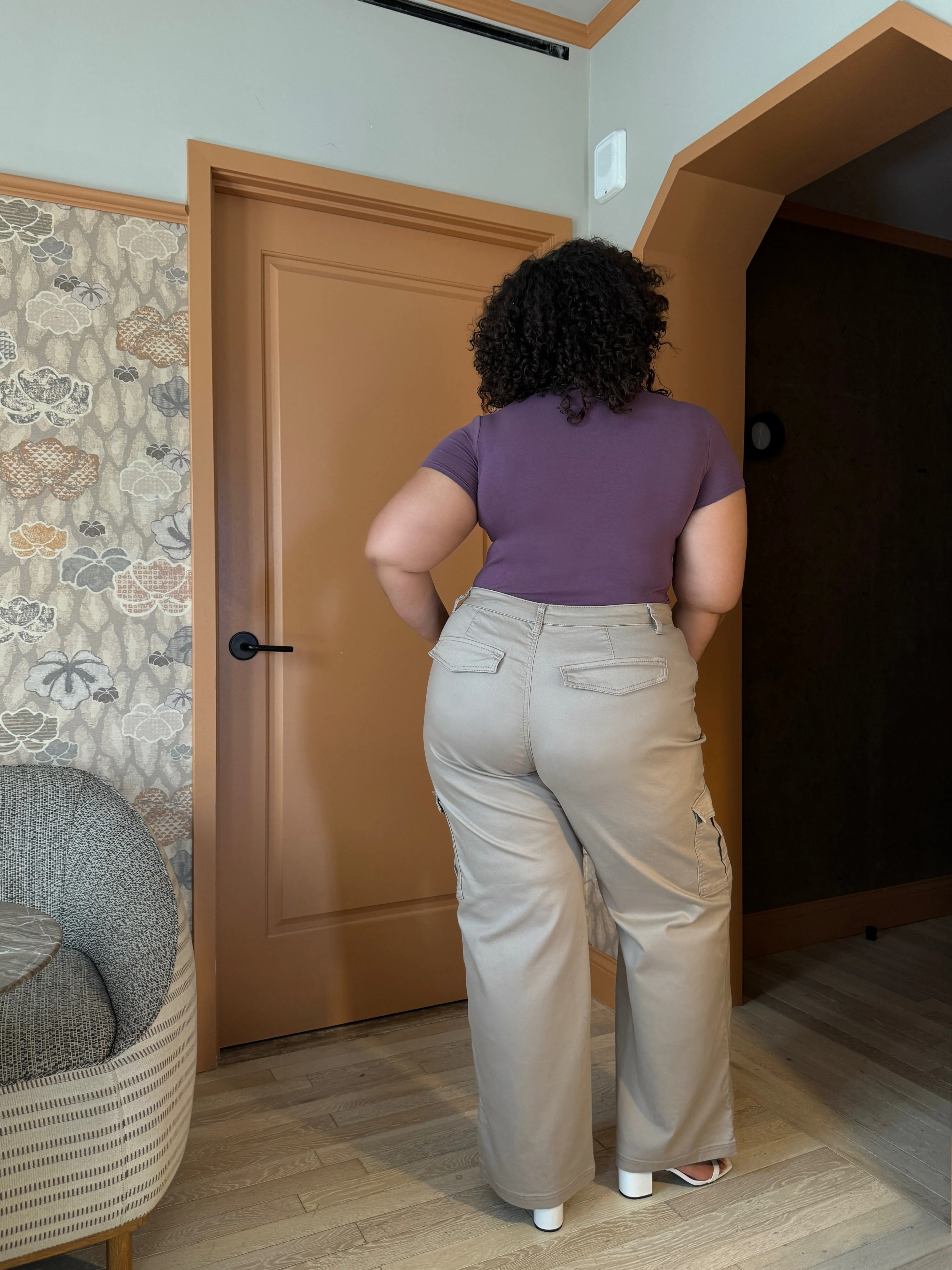 Plus Size Baggy Stretch Cargo Pants