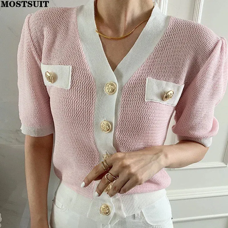 Rainbow Stripe Knitted Cardigan Set