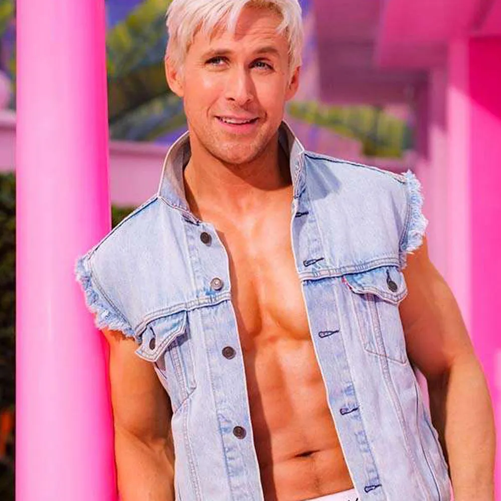 Ryan Gosling Barbie Denim Vest