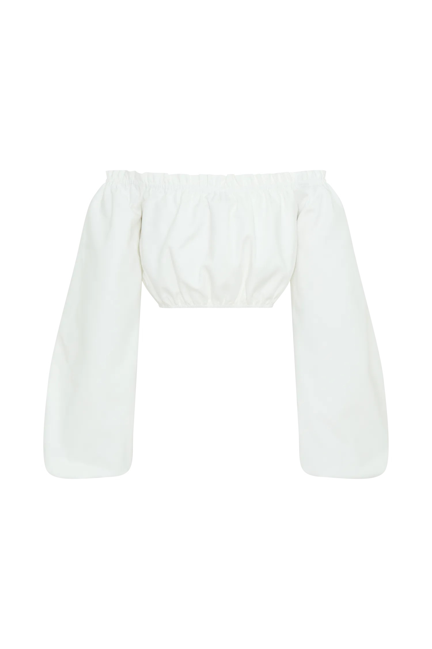 Salome Off Shoulder Crop Top - White
