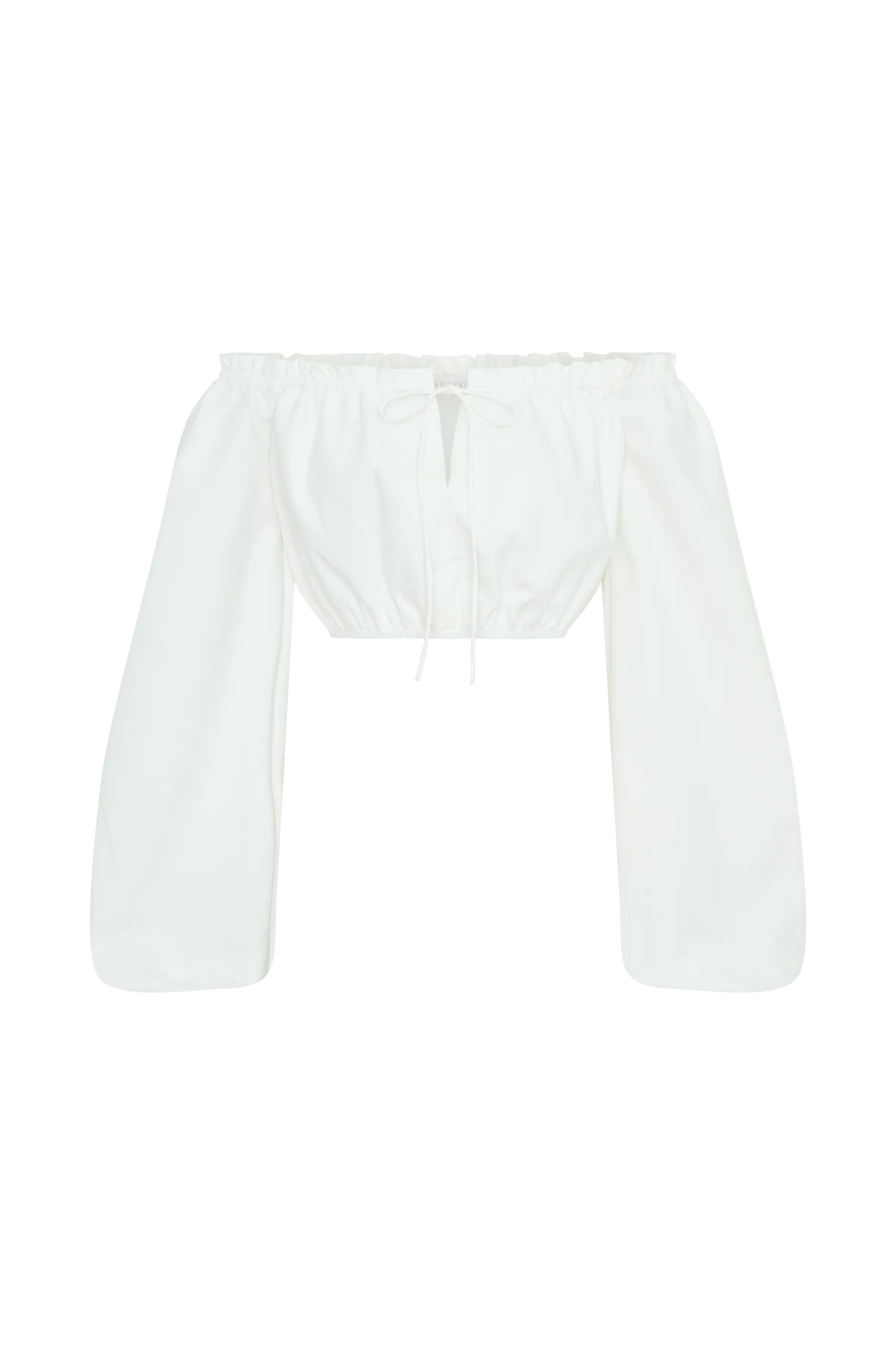Salome Off Shoulder Crop Top - White