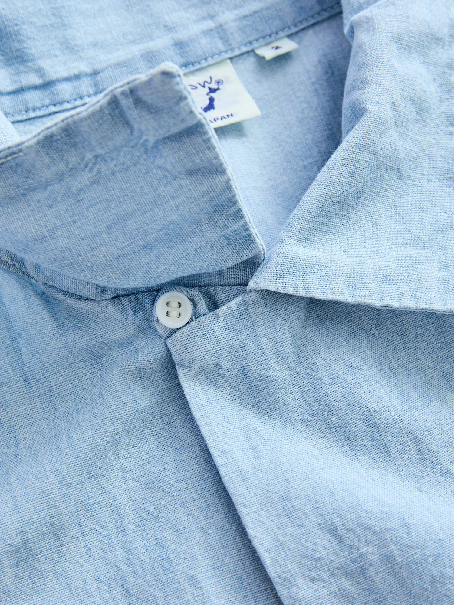 Short Sleeve Work Shirt in Chambray Bleached