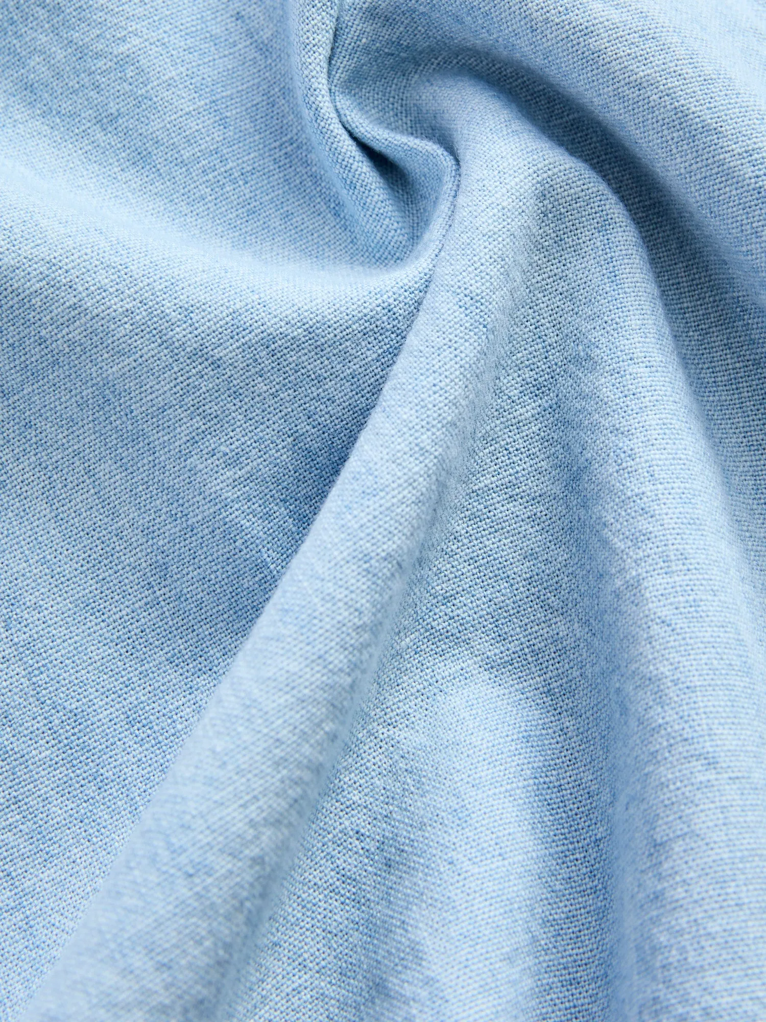 Short Sleeve Work Shirt in Chambray Bleached