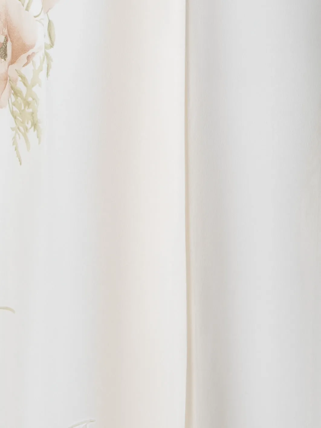 Silk Trench Coat with Anemone Print