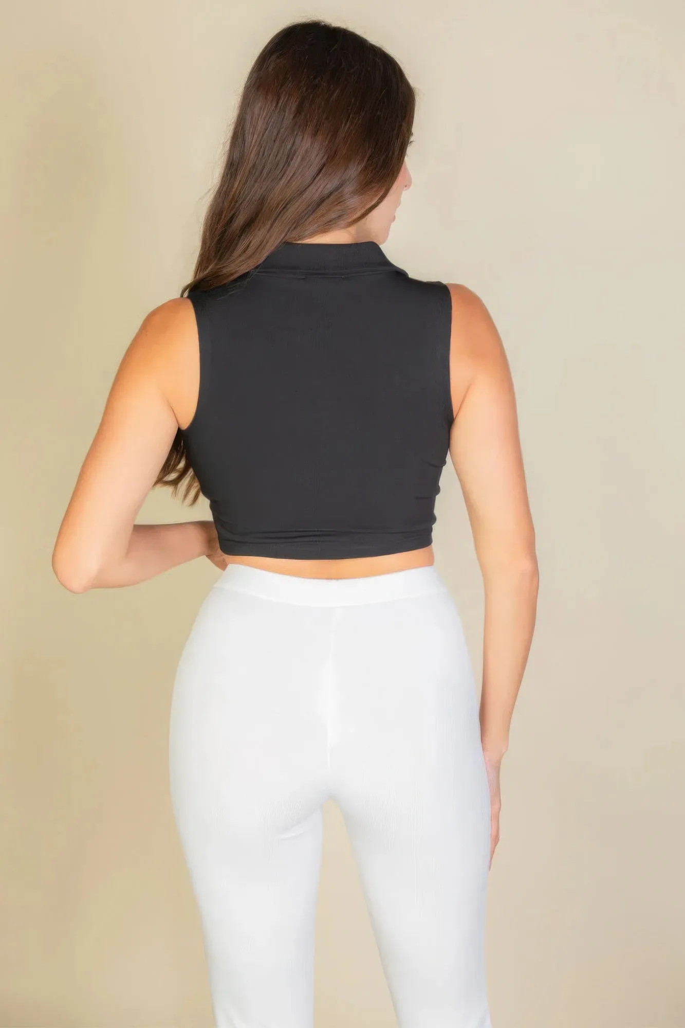 Solid Ribbed Tank Top