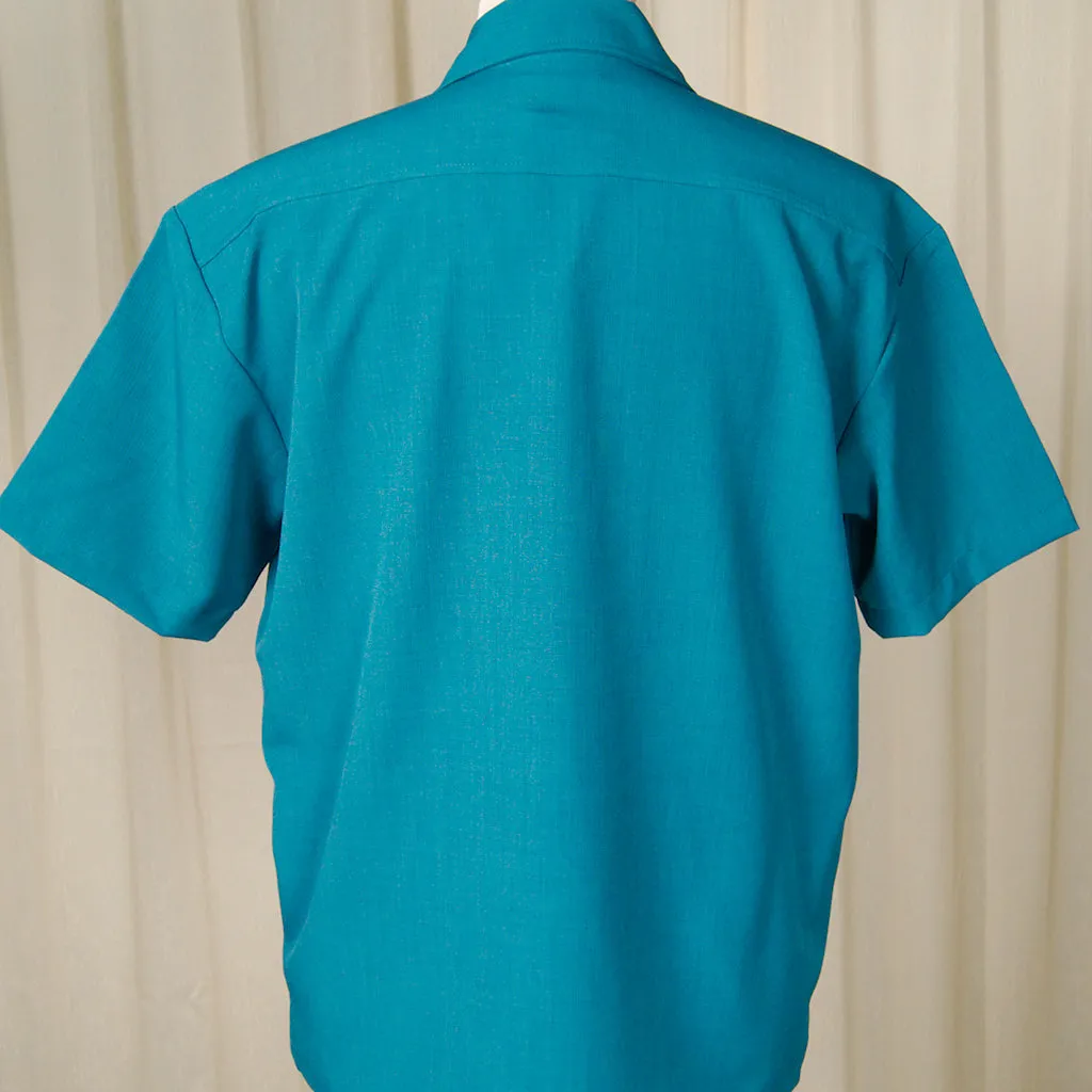 Teal Tiki Retro Stitch Shirt