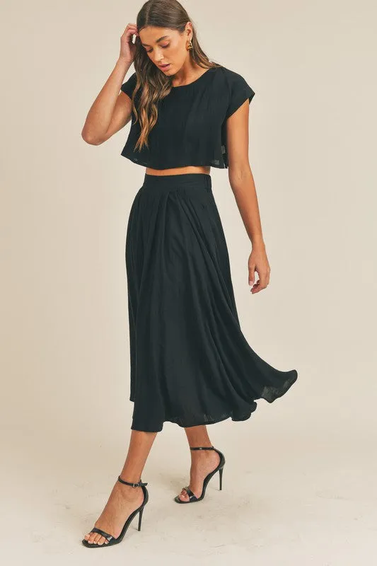 The Cassie Linen Skirt Set