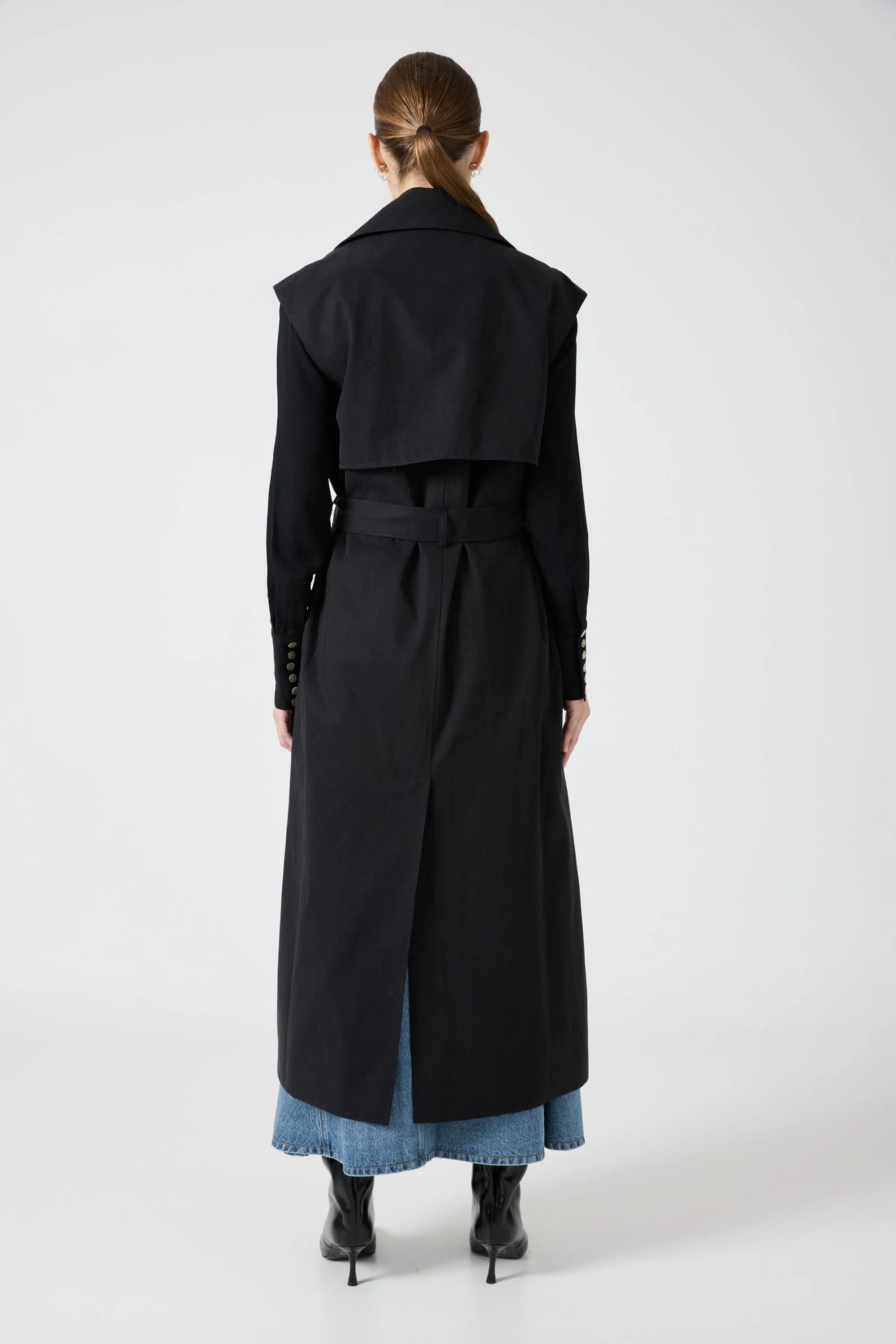 TRANSIT TRENCH VEST | BLACK