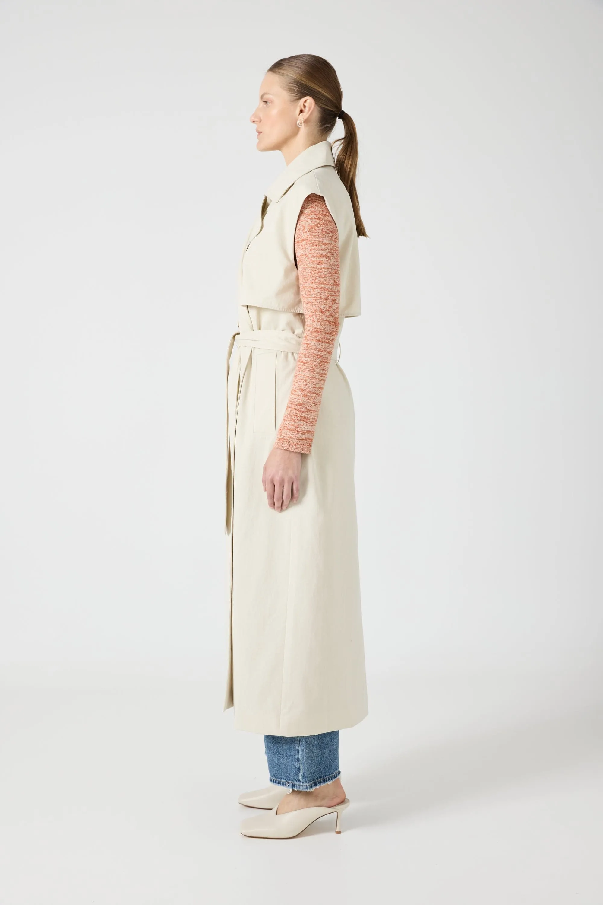 TRANSIT TRENCH VEST | DUST