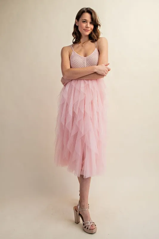 Tulle Temptation Crochet Midi Dress