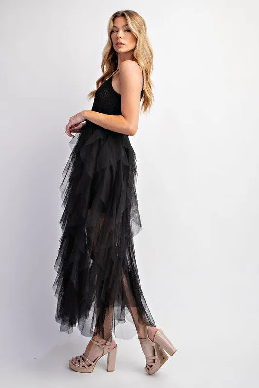 Tulle Temptation Crochet Midi Dress