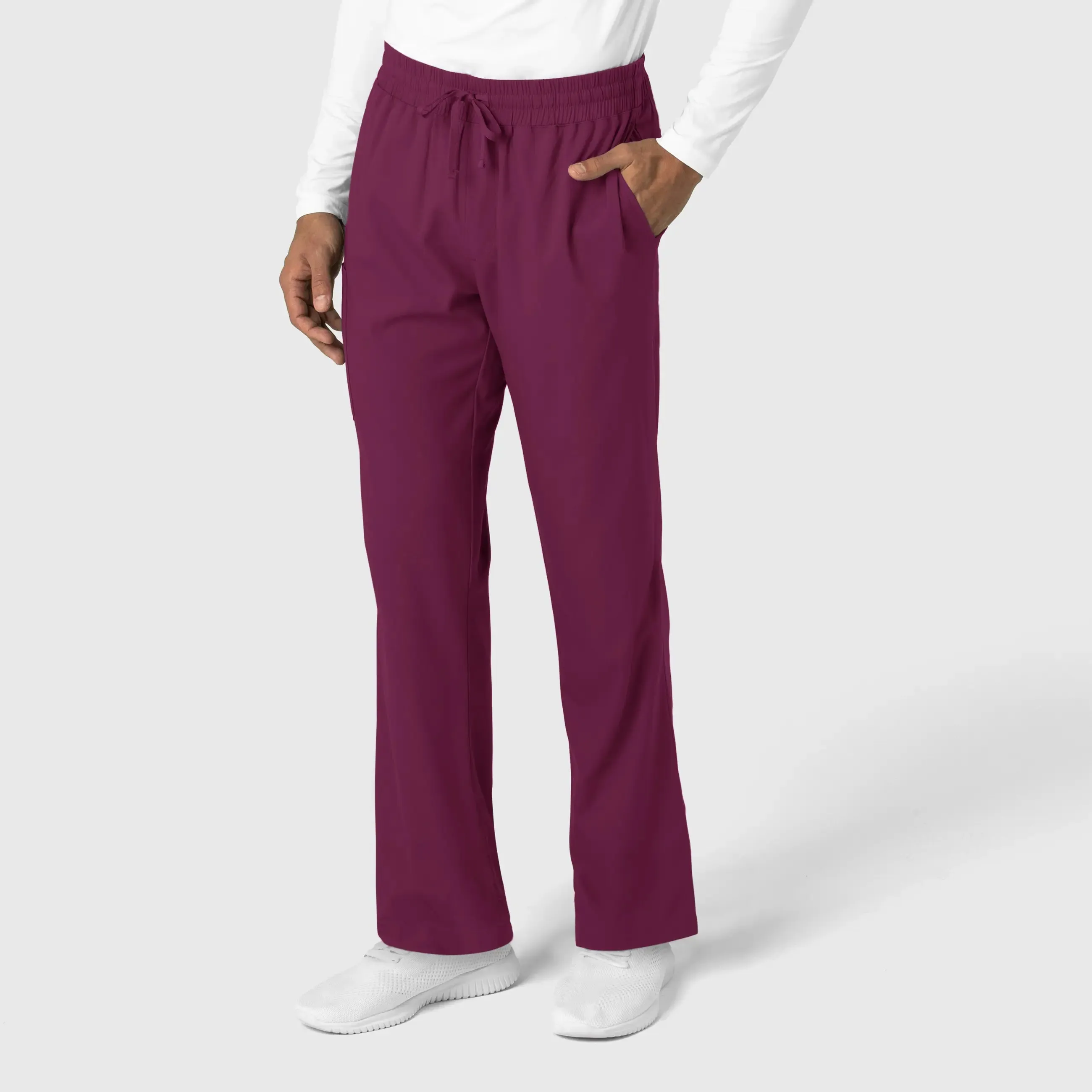 Wink Men's Straight Leg Scrub Pant - Wine