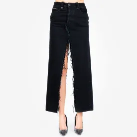 Womens Long Denim Skirt