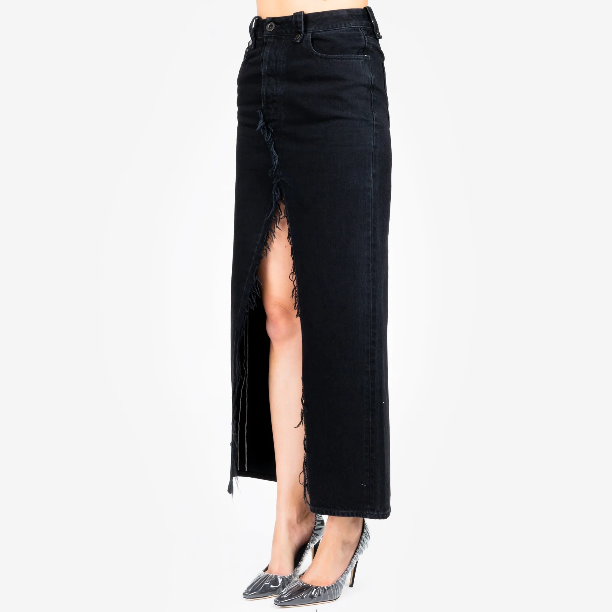 Womens Long Denim Skirt