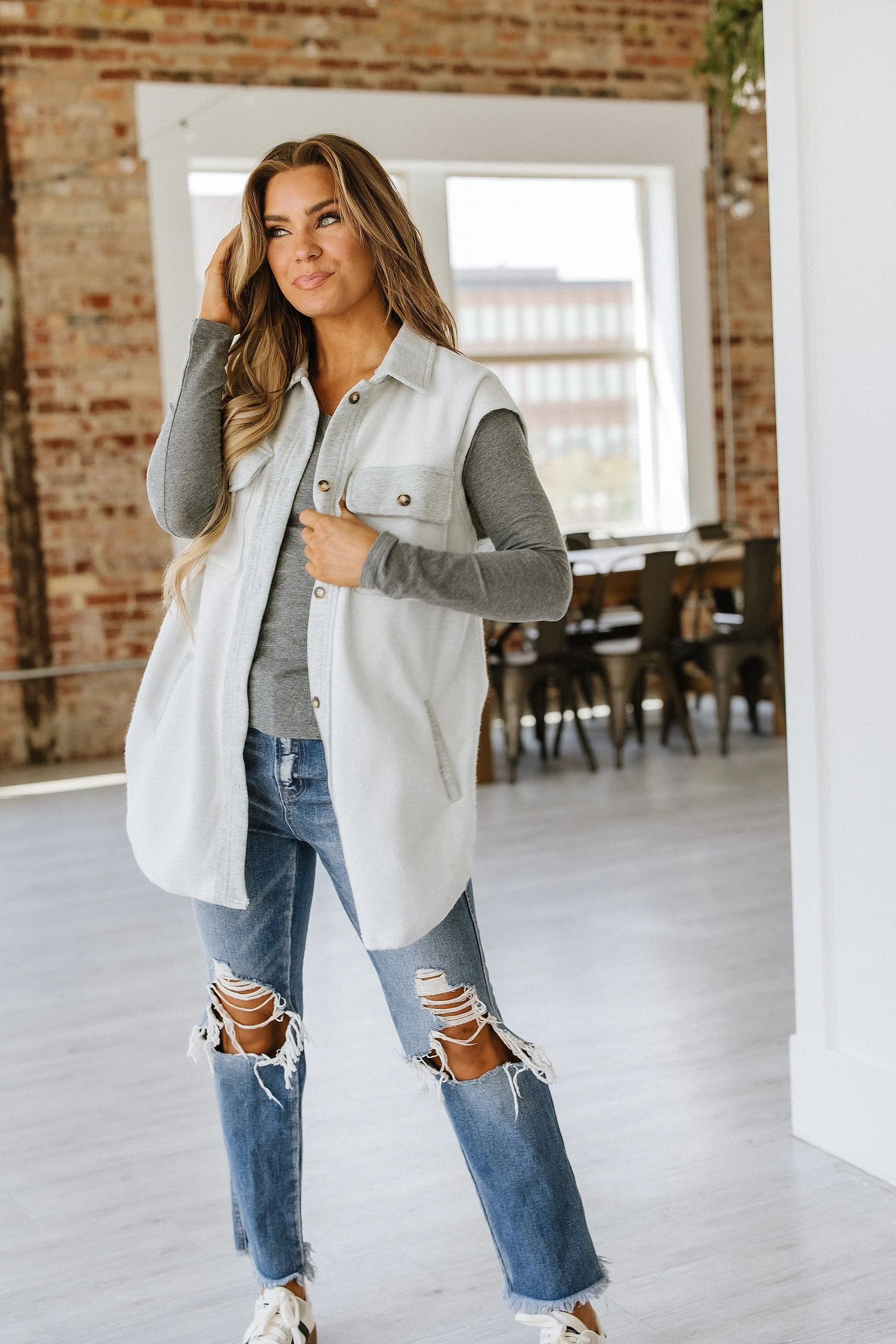 Zari Sleeveless Shacket