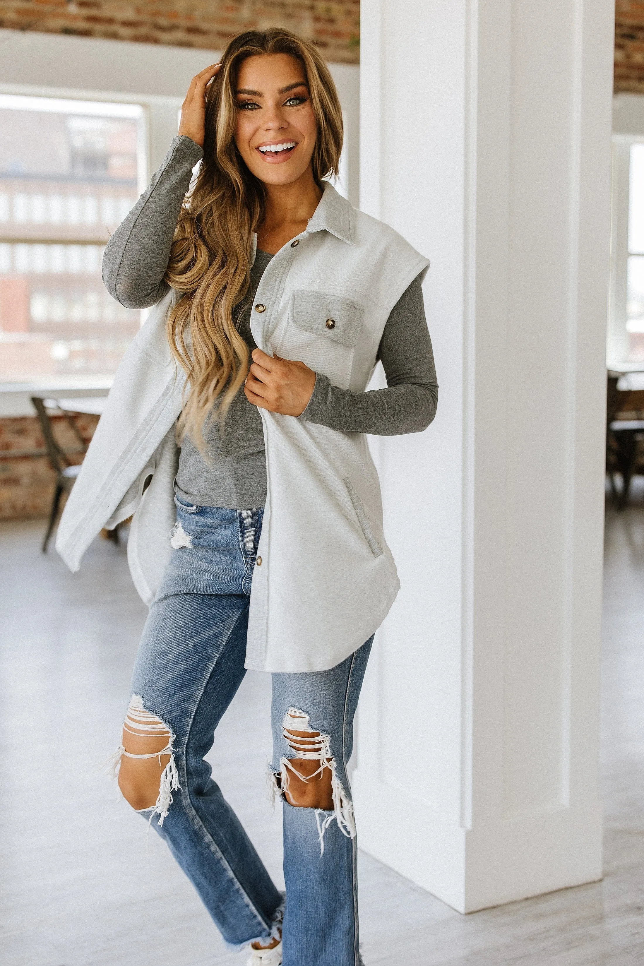 Zari Sleeveless Shacket